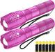 LED Flashlight 2 Pack, Bright Tactical Torch High Lumens with 5 Modes, Waterproof Zoomable Flash Light, Christmas Stocking Stuffers Gifts for Men, Hunting Camping Essentials Gear
