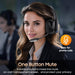 Trucker Bluetooth Headset, Wireless Headset with Mic, Bluetooth Headsets with Dual Noise Cancelling Microphone & Mute Button, 55Hrs Working Time PC Headsets for Cell Phones, Computer, Truck Driver