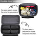 Pet Travel Bag, Double-Layer Pet Supplies Backpack (For All Pet Travel Supplies), Pet Travel Backpack with 2 Silicone Collapsible Bowls and 2 Food Baskets Grey