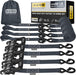 Ratchet Straps Heavy Duty 4 Pack -15 FT - 2200 LB Break Strength – with Safety Lock S Hooks - Cargo Straps for Moving, Appliances, Motorcycle – Soft Loop Tie down Straps