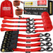 Ratchet Straps Heavy Duty 4 Pack -15 FT - 2200 LB Break Strength – with Safety Lock S Hooks - Cargo Straps for Moving, Appliances, Motorcycle – Soft Loop Tie down Straps