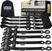Ratchet Straps Heavy Duty 4 Pack -15 FT - 2200 LB Break Strength – with Safety Lock S Hooks - Cargo Straps for Moving, Appliances, Motorcycle – Soft Loop Tie down Straps