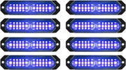 "Ultra Slim 12-LED Sync Feature Strobe Lights for Truck Car Vehicle - Emergency Beacon Hazard Warning Lights"