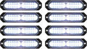 "Ultra Slim 12-LED Sync Feature Strobe Lights for Truck Car Vehicle - Emergency Beacon Hazard Warning Lights"