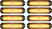 "Ultra Slim 12-LED Sync Feature Strobe Lights for Truck Car Vehicle - Emergency Beacon Hazard Warning Lights"