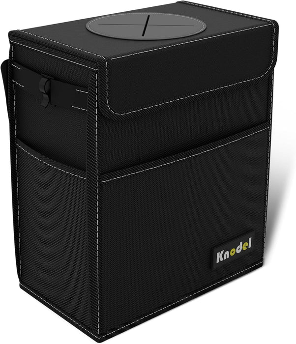 2 Gallon Black Leak-Proof Waterproof Car Trash Can with Lid