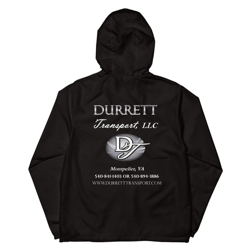 Unisex lightweight zip up windbreaker - Durrett Garage