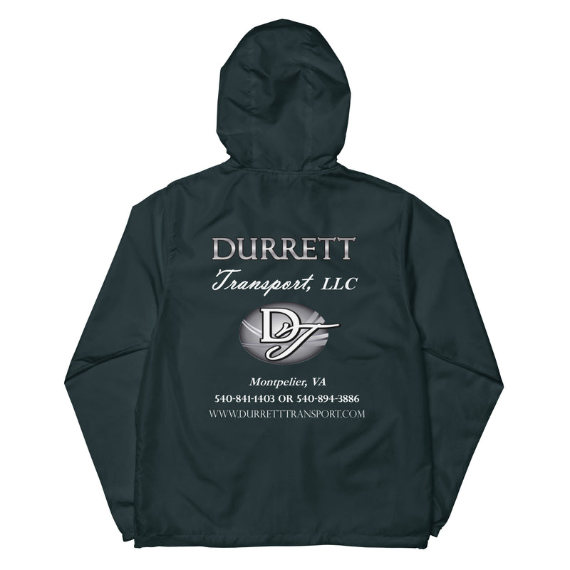Unisex lightweight zip up windbreaker - Durrett Garage