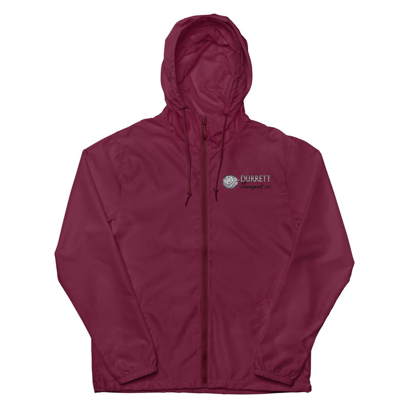 Unisex lightweight zip up windbreaker - Durrett Garage
