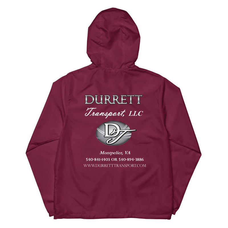 Unisex lightweight zip up windbreaker - Durrett Garage