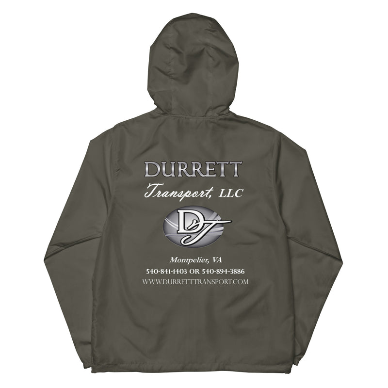 Unisex lightweight zip up windbreaker - Durrett Garage