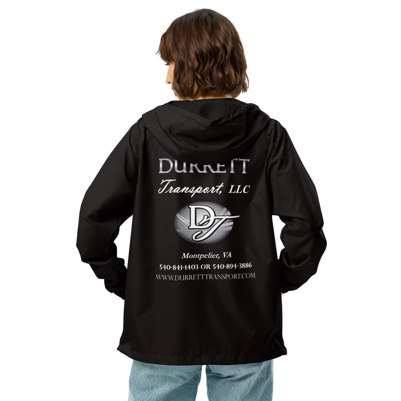 Unisex lightweight zip up windbreaker - Durrett Garage