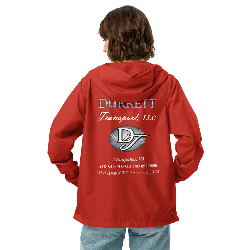 Unisex lightweight zip up windbreaker - Durrett Garage
