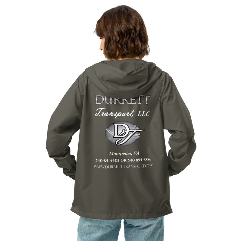 Unisex lightweight zip up windbreaker - Durrett Garage