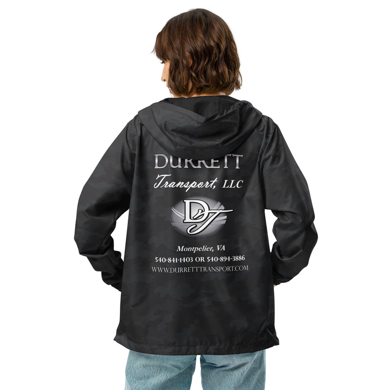 Unisex lightweight zip up windbreaker - Durrett Garage