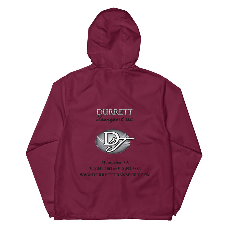 Unisex lightweight zip up windbreaker - Durrett Garage