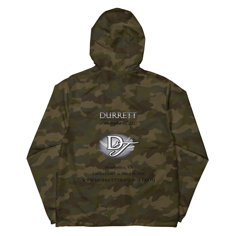 Unisex lightweight zip up windbreaker - Durrett Garage