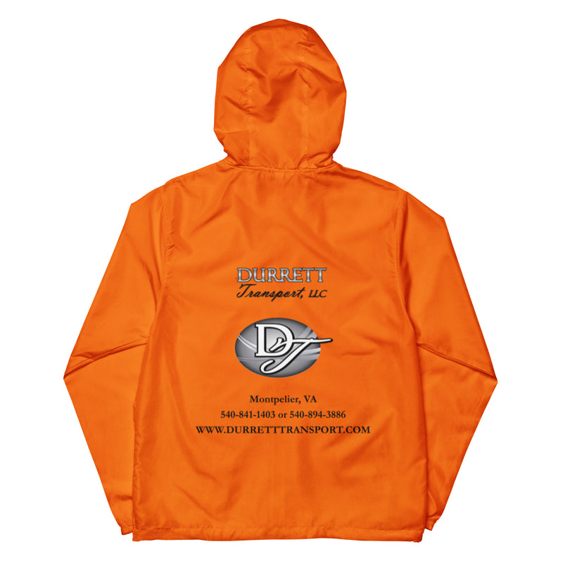 Unisex lightweight zip up windbreaker - Durrett Garage