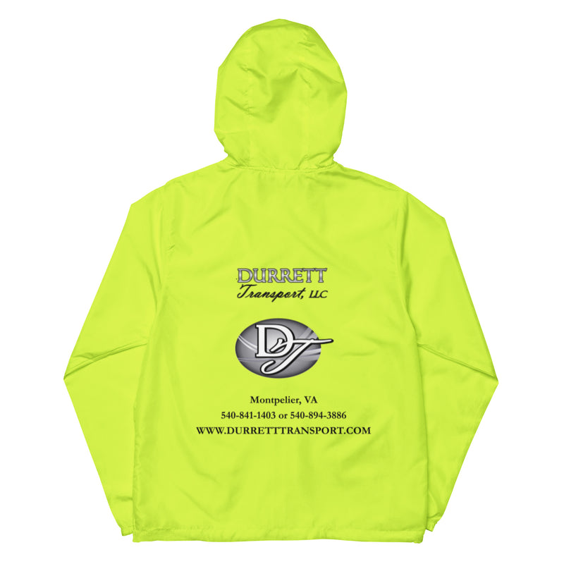 Unisex lightweight zip up windbreaker - Durrett Garage