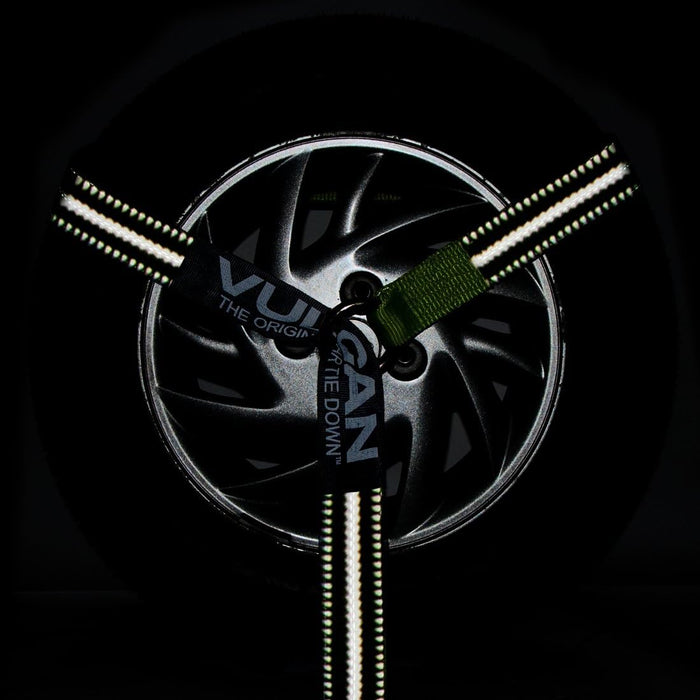 Wheel Dolly Tire Harness with Universal O-Ring - 2 Inch X 96 Inch - 4 Pack - High-Viz - 3,300 Pound Safe Working Load - Straps Only - Ratchets Sold Separately