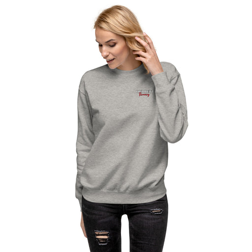 Unisex Durrett Recovery premium sweatshirt in carbon grey, front view showing soft fabric and classic crewneck design.