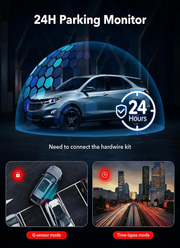 Dash Cam Front Rear, 4K/2.5K Full HD Dash Camera for Cars, Free 32GB Card, Built-In Wi-Fi GPS, 3.16” IPS Screen, Night Vision, 170°Wide Angle, WDR, 24H Parking Mode