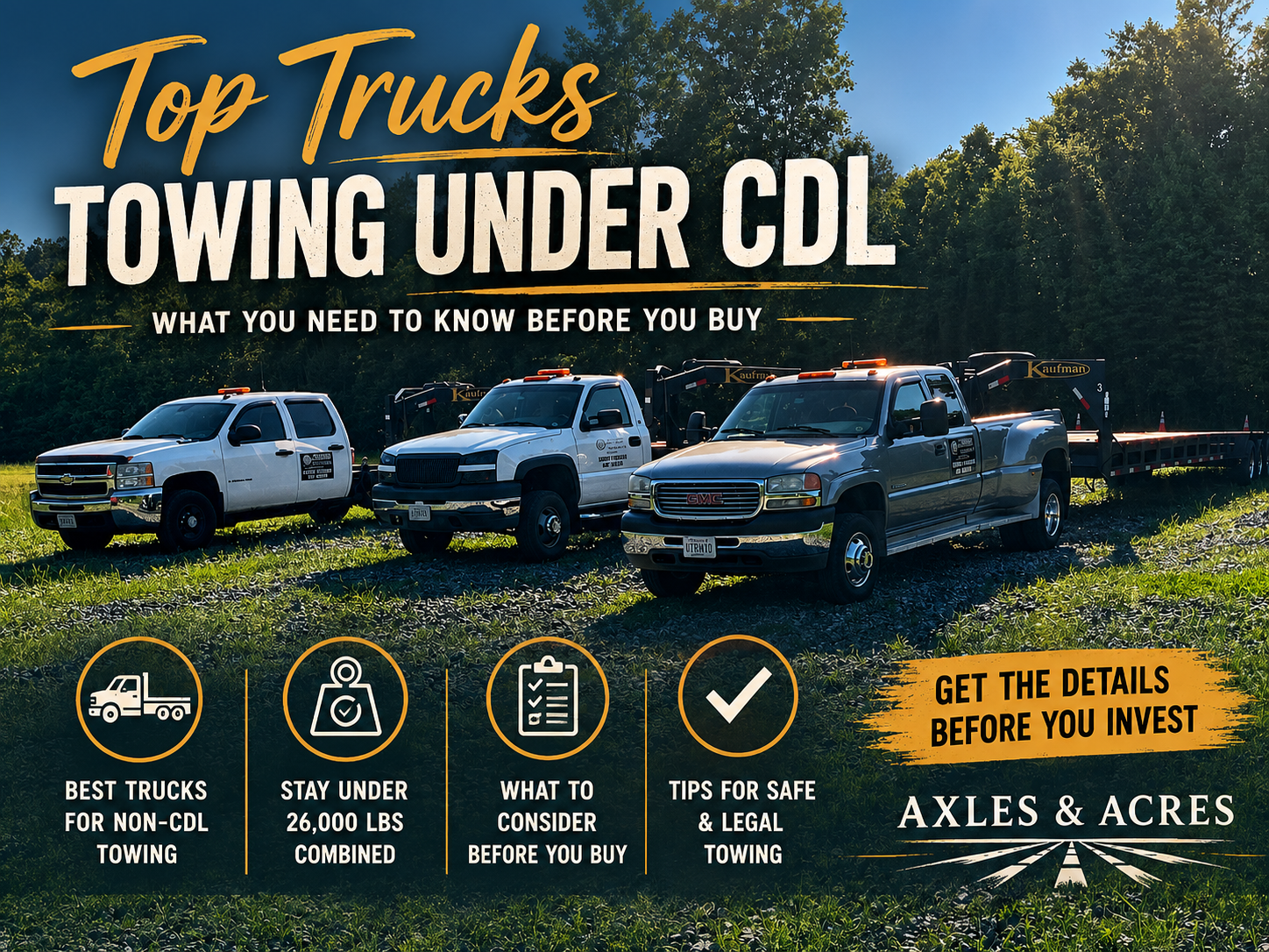 Top Trucks for Towing Under CDL: What You Need to Know Before You Buy